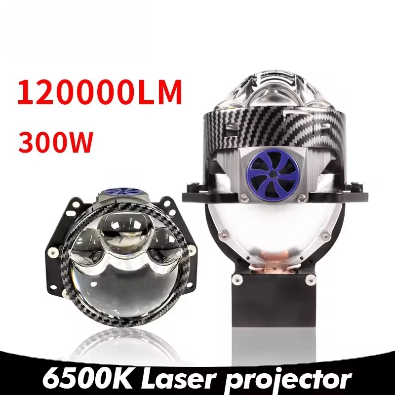 Фото Новые светодиодные проекционные фары XTG 300W 120000LM с тремя лазерами, линзой H4, дальним и ближним светом, светодиодные проекционные фары H7 9005 9006 для автомобилей №1