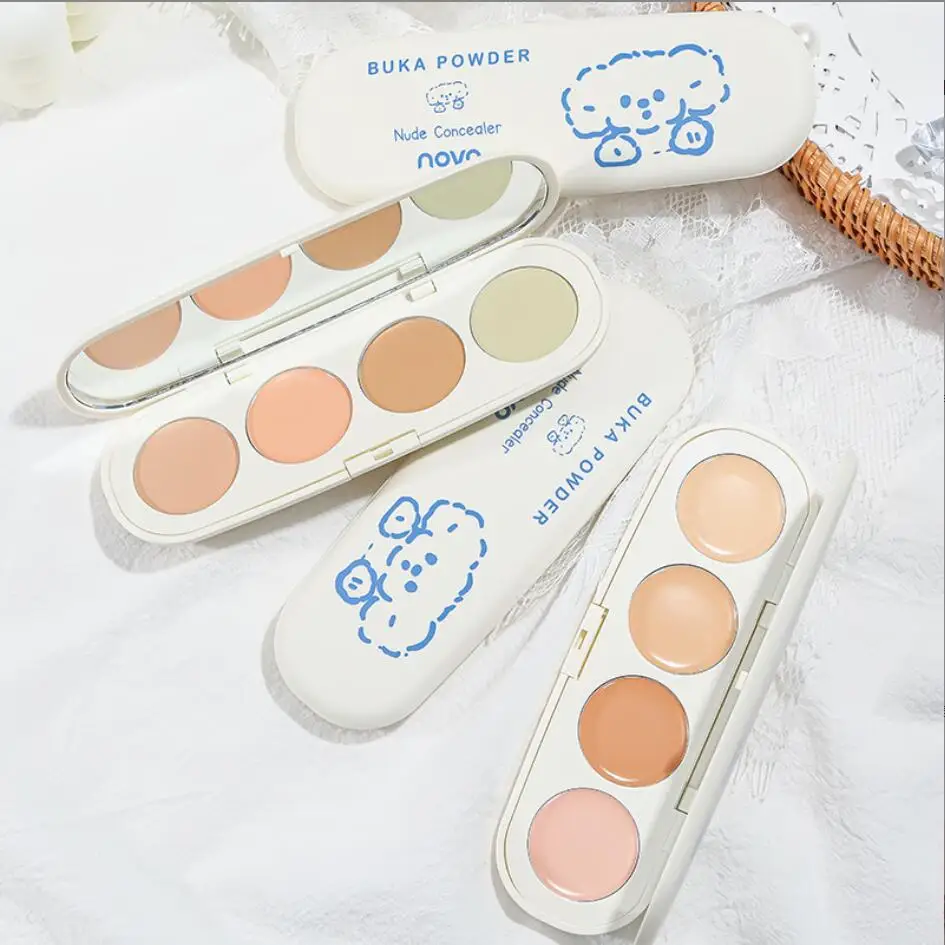 

Natural Coverage Facial Makeup Cream Concealer & Contour Palette Oil Control Waterproof Smooth Highlight Shadow T2244