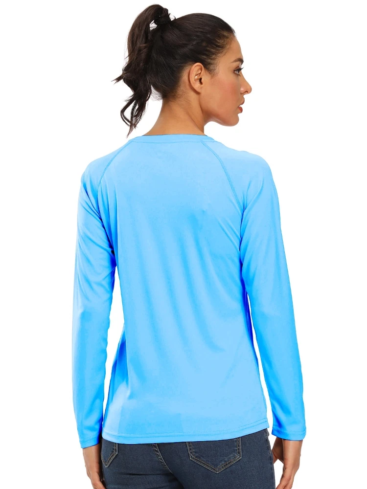 

Woman UPF50+ UV Quick Dry Sportswear Tee Shirt Sun Protection Beach Sun-proof Clothing Women T-Shirt Lightweight Sports Wear