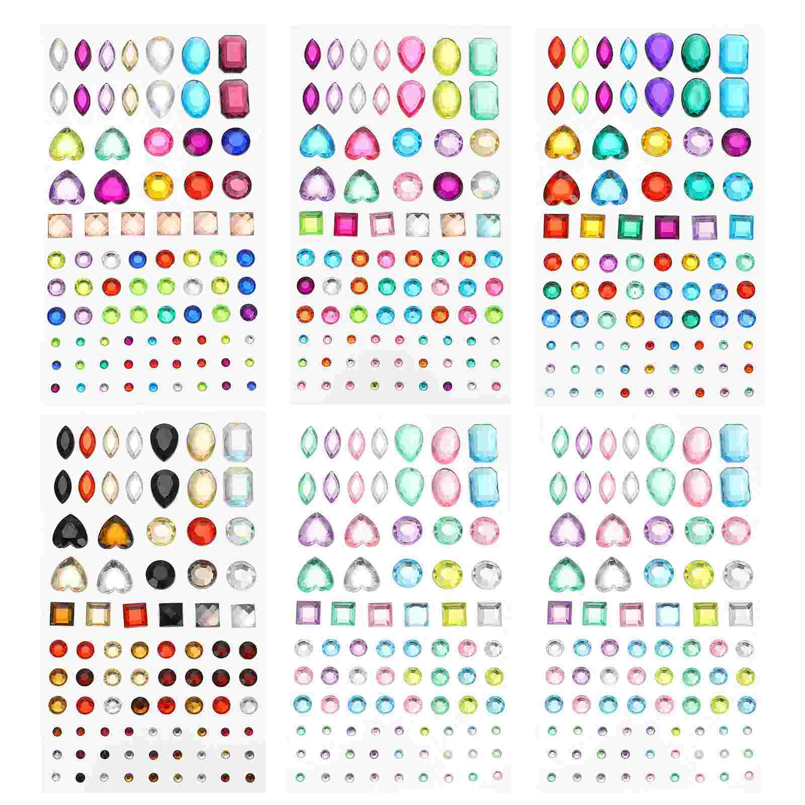 

Stickers Nail Rhinestone Crystal Jewelry Crafts Blingdiy 3D Acrylic Adhesive Diamond Flatback Decals Jewel Jewelsface