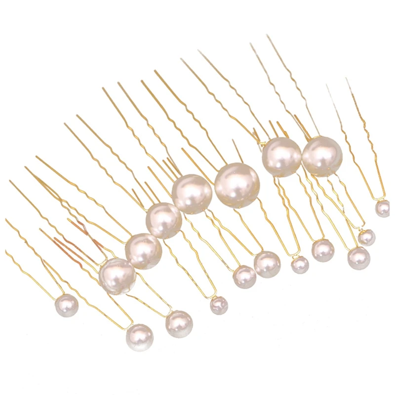 

18 Pcs Bridal Tiara Disc Hairpin Pearl Hairpin Bridal Bridesmaid Girls Hair Accessories