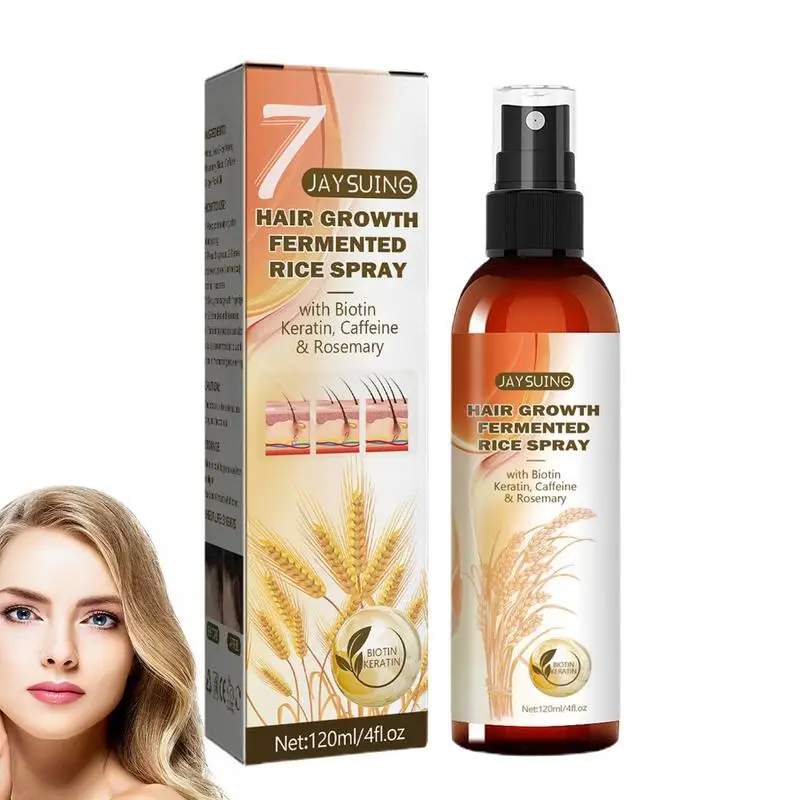 

Ферментированный рисовый спрей для роста волос, 120 мл, эссенция для роста волос для более густых волос, органический против выпадения волос, Ферментированный Рис