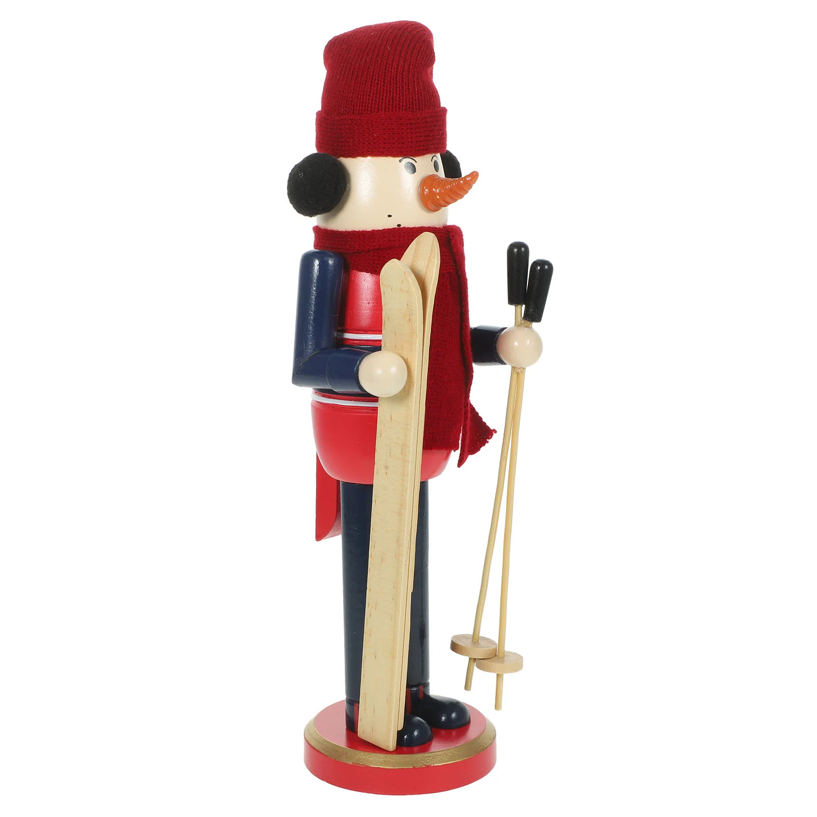 

Nutcracker Wooden Decor Xmas Ornament Christmas Puppet Soldier Figure Figurine Tray Tiered Xmas Gift Walnut Statue Santa