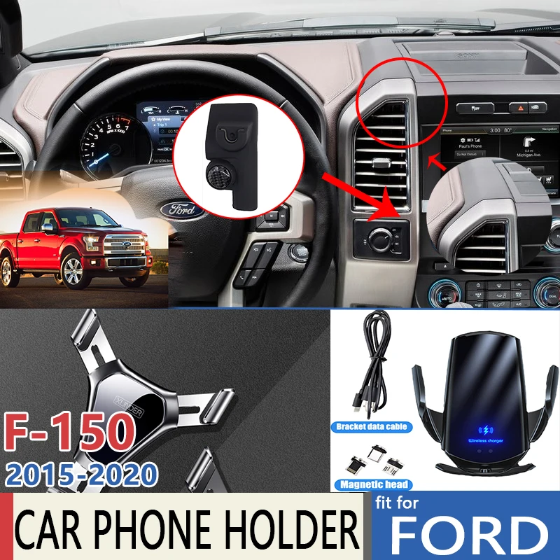 Car Mobile Phone Holder for Ford F150 F-150 Raptor F Series 2015 2016 2017 2018 2019 2020 Support Base Accessories for Iphone
