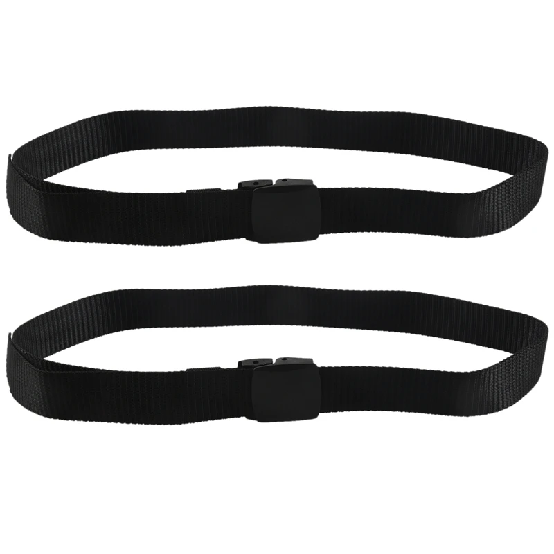 

NEW-2X Wild Men's Canvas Belt Metal Free Plastic Automatic Buckle