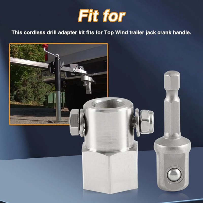 Верхний домкрат для ветрового прицепа из нержавеющей стали рукоятка адаптер