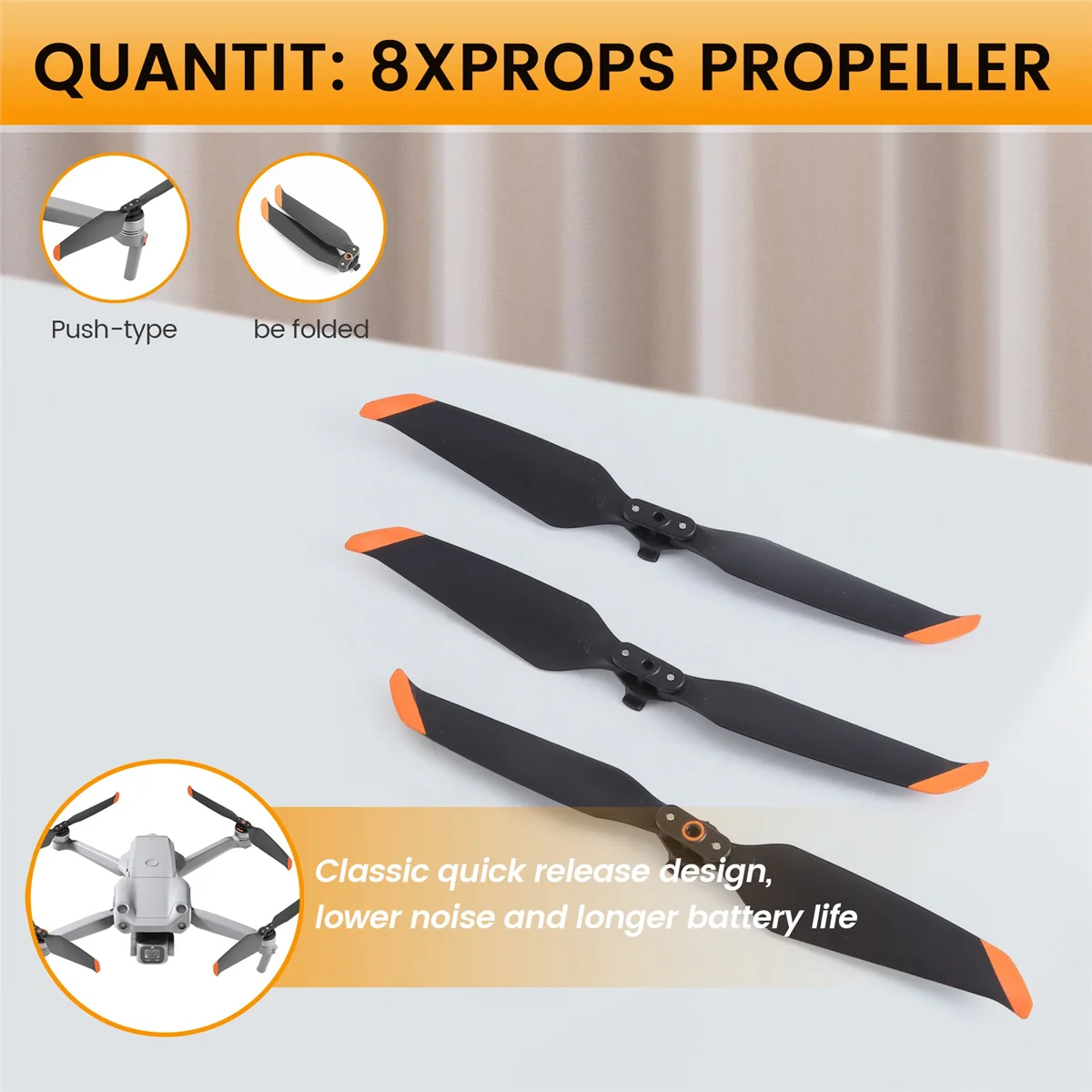 Для 2/2S пропеллеры с низким уровнем шума 7238 складной быстросъемный Пропеллер для 2
