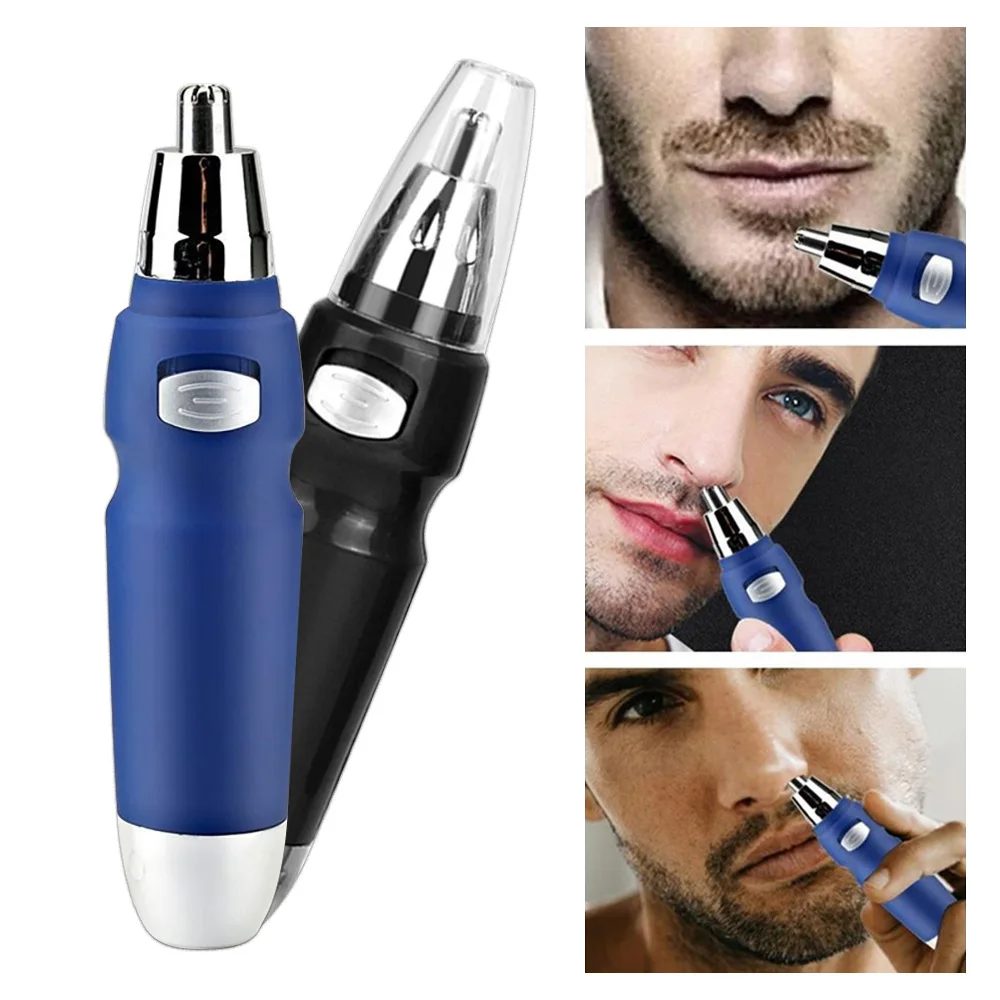 

New Portable Electric 360° Nose Hair Man Shaving Nose Hair Clipper hair removal shaver clipper Black No Spray Nose Hair Clipper