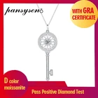 Классическое колье в форме ключа PANSYSEN из 100% стерлингового серебра 925 пробы 0, 5 карат, женское ожерелье, подарок на свадьбу, помолвку вечерние, оптовая продажа