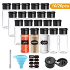 51020 шт. Банка для специй, набор для специй ,перца и солонки, без BPA, пластиковая банка для приправ, органайзер для специй, 100 мл, баночка для специй, кухонный органайзер