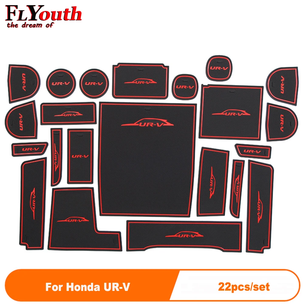 

Коврик для паза двери автомобиля для Honda UR-V/для Honda UR-V 1,5 T Авто Противоскользящий коврик для чашки нескользящий коврик для дверных ворот авто...