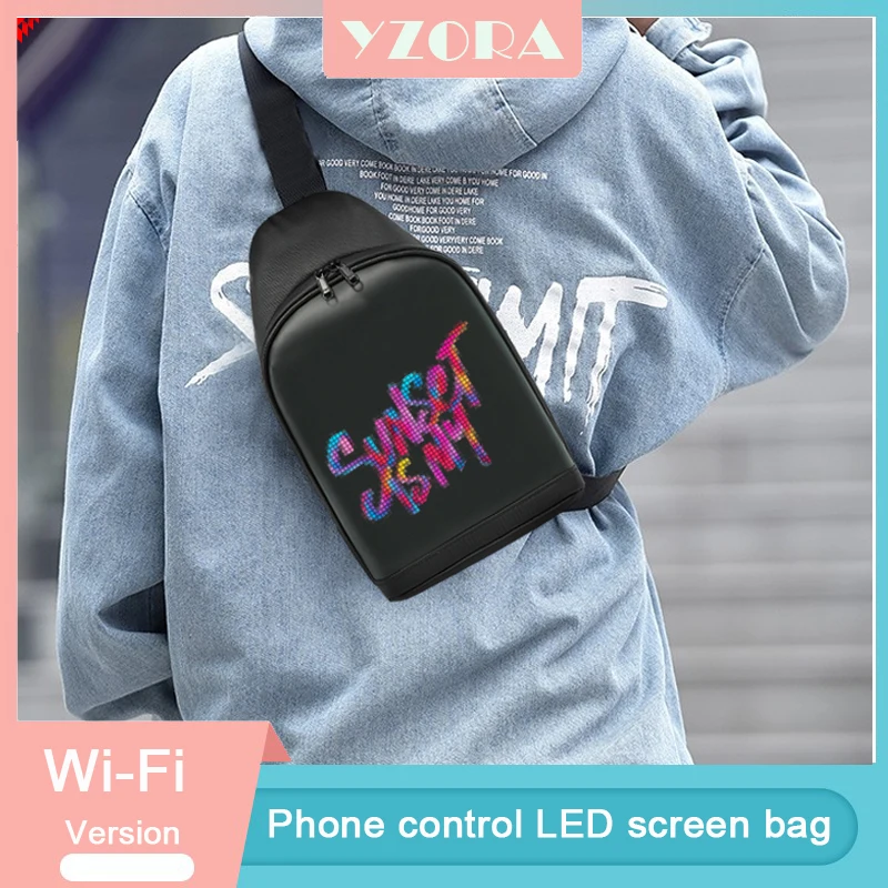 

DIY Full-Color With WiFi Connection App To Control The Screen Display Outdoor led sling bag