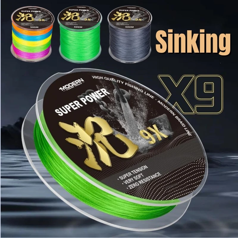 

2023 Arrival 9 Strands Braided Fishing Line 100M 300M 500M Sinking Multifilament PE Line for Carp Fishing Wire Saltwater Pesca