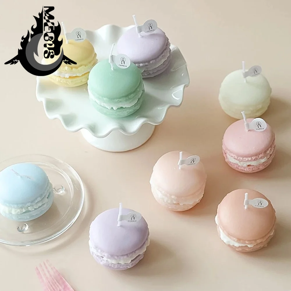 

INS Macarone Scented Candles Handmade Lovely Candles Aromatherapy Scented Wedding DIY Shooting Props Lightings New Year 2022