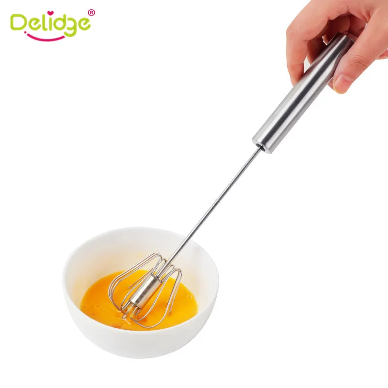 

Stainless Steel Semi-automatic Egg Beaters Pressure Rotary Blender Flour Stirrer Cake Tools Kitchen Accessories