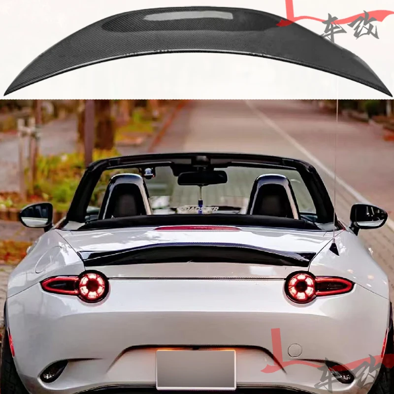 Для Mazda MX5 Miata ND RF LMS Style Confiber Fiber Glass Неокрашенный спойлер в виде утконоса Багажник
