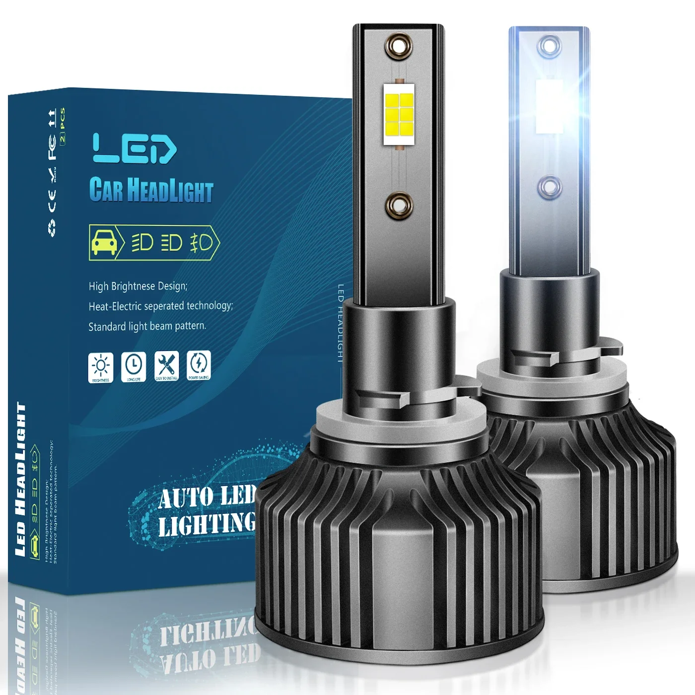 Лампы для автомобильных фар PSX24W SP13W H11B 9007 светодиодный 3000K 6000K 4300K 8000K Green Lemon H10 9140 H9