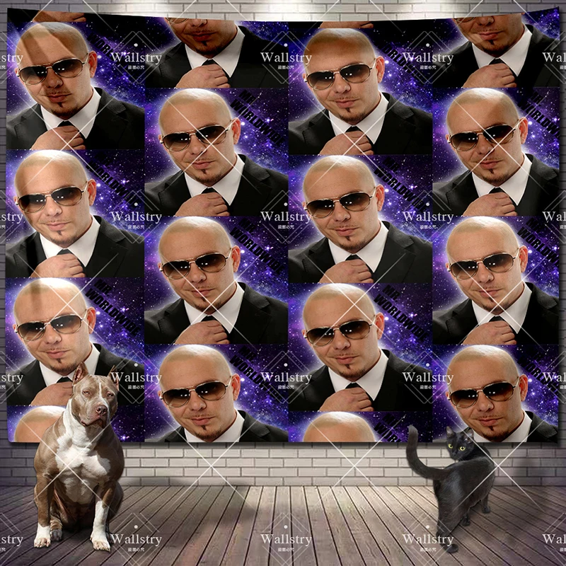 

Mr 305 Pitbull Worldwide Hippie гобелен 100% полиэстер