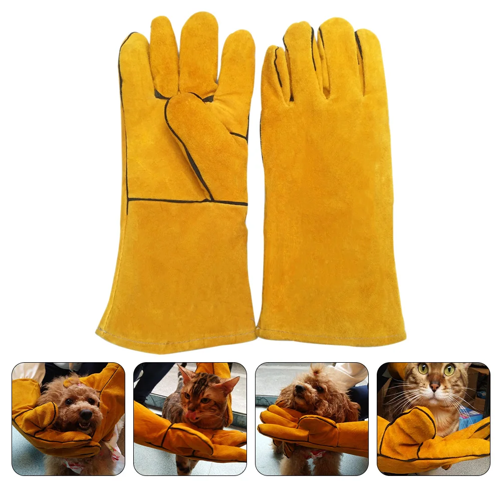 

Перчатки от укусов для домашних животных, защитное покрытие для рук, защита от укусов, плотный аксессуар для кормления, при высокой температуре