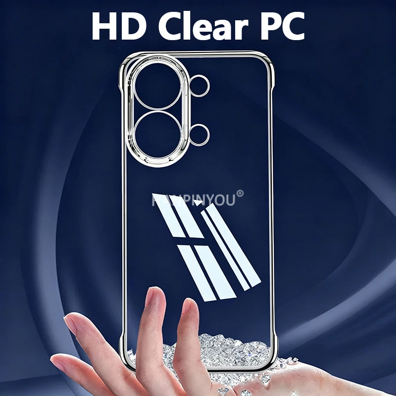 Фото Роскошный прозрачный безрамочный чехол с покрытием для Xiaomi Poco X8 Pro Max Redmi Turbo 5 Max, ультратонкий, защитный, жесткий чехол из поликарбоната для камеры №2