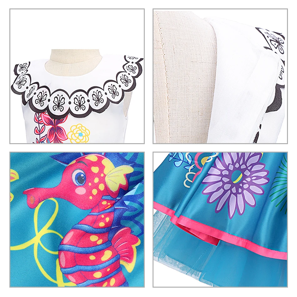 Encanto Spiderman Baby Girls Tutu Casual Dress Headband Alice Queen Of Hearts Halloween Cosplay Costumes Newborn Party Clothes