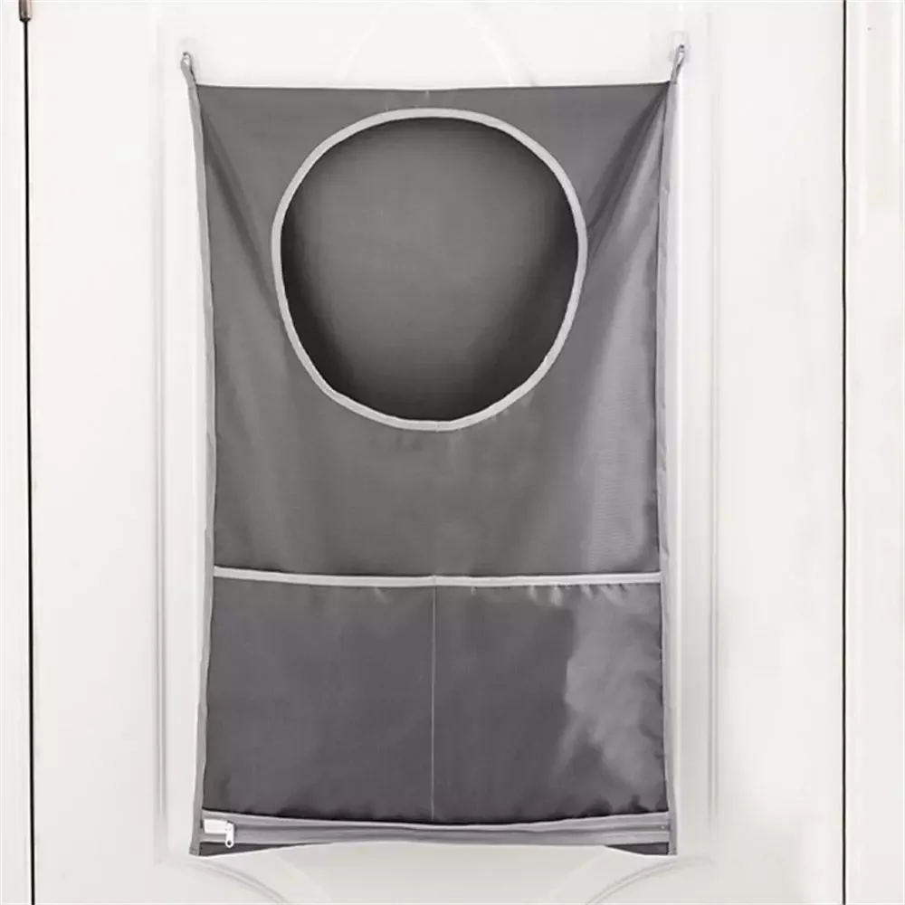 

Large Hanging Laundry Basket Storage Bag Foldable Organizer For Dirty Clothes OxfordCloth Multi-pocket Clothing Toy Storage Home