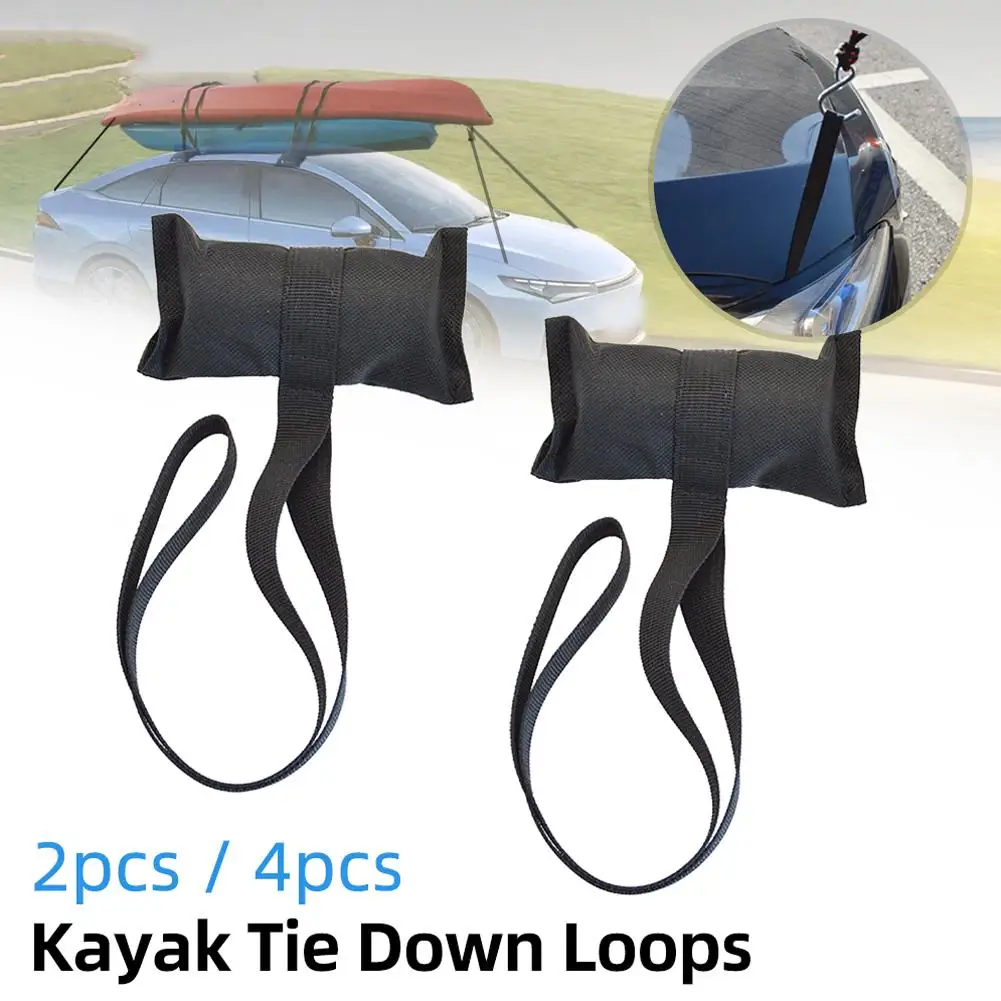 

2pcs/4pcs Kayak Tie Down Loops Lightweight Quick Hood Loop Trunk Straps Kayaks Canoes Boats Accessories