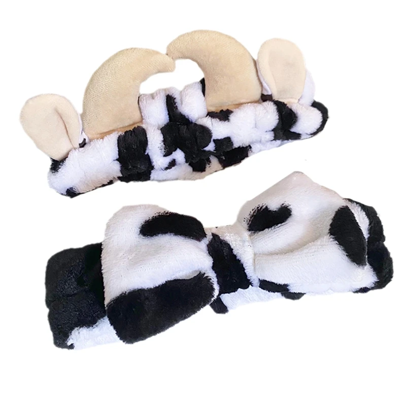 

Elastic Spotted Bowknot Headbands Girl Cute Animals Horn Hair Band Headwear
