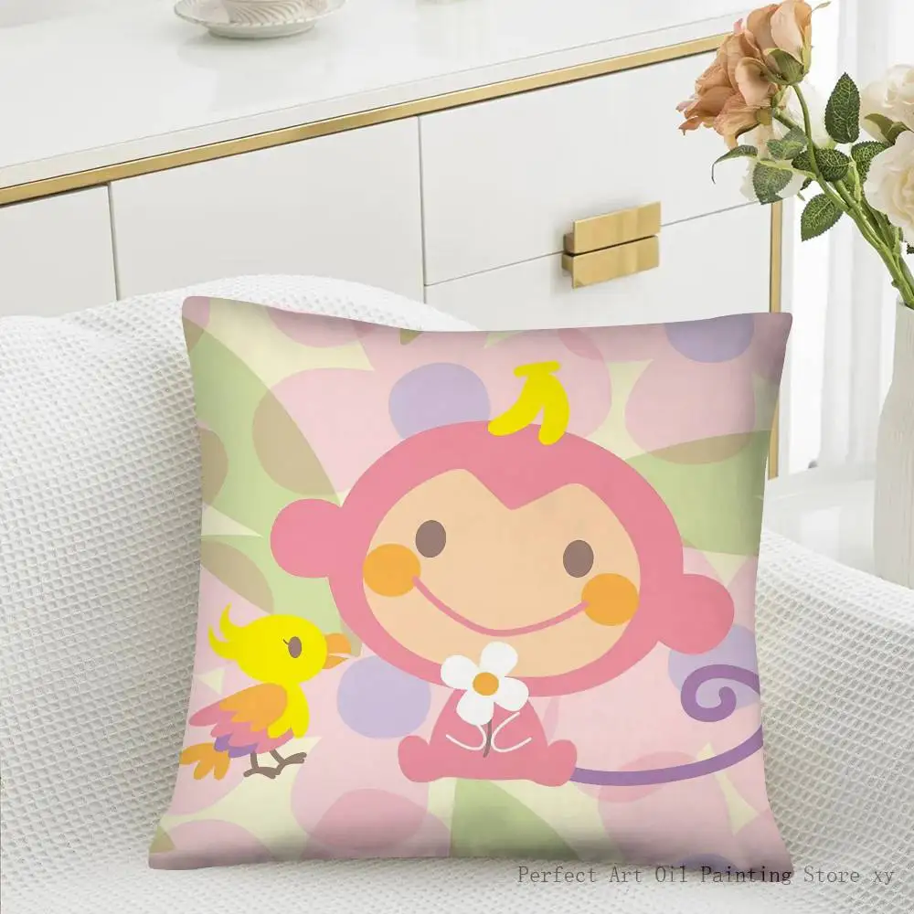 Kawaii мультфильм Чи Чай Мончан милая обезьяна наволочка модная квадратная наволочка спальня диван комната Ins украшение досуг (art.: 3920d271ca82b) - 3920d271ca82b