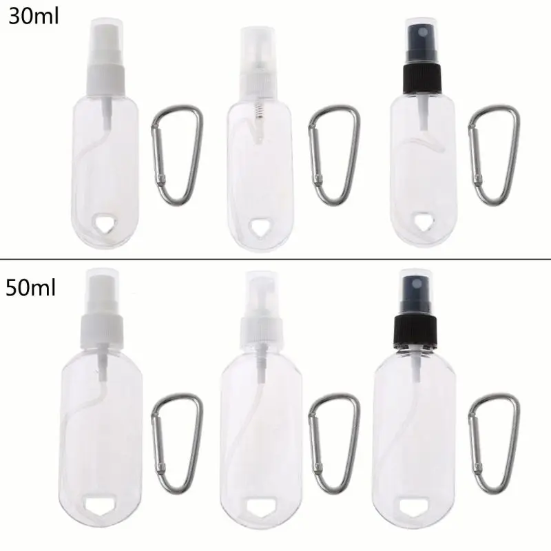 

30/50ml Travel Bottle,Plastic Keychain Bottle for Hand Sanitizer Conditioner Toiletry,Empty Refillable Container for w/