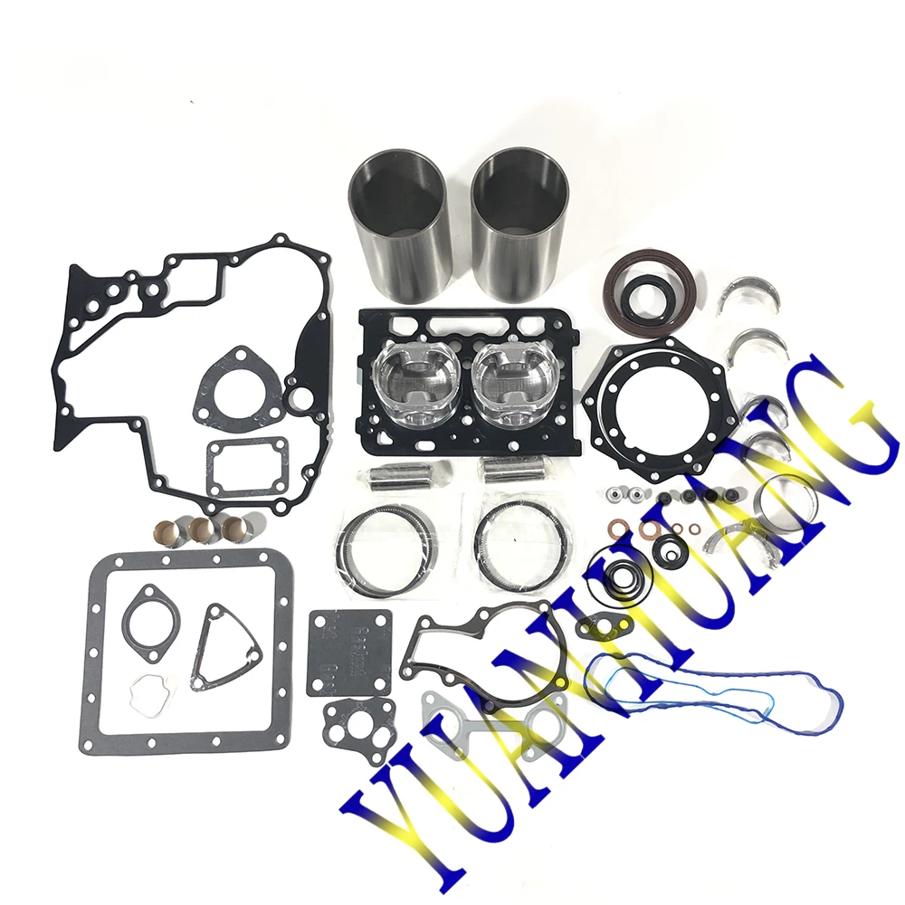 

New ZB600 Rebuild Overhual Repair Kit With Valves Engine Bearings Cylinder Liner Piston Rings Full Gasket Kit For Kubota