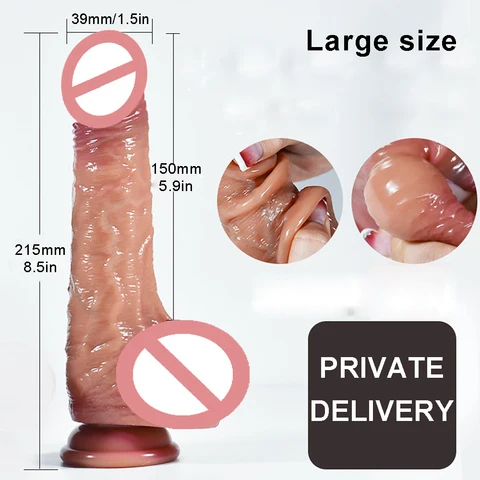 8,5-дюймовый реалистичный фаллоимитатор пенис Дик огромный реалистичный фаллоимитатор присоска женская женская мастурбация лесбиянка женская силиконовая секс-игрушка