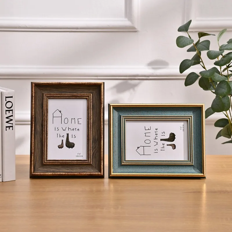Classic Photo Frame Standing for Tabletop Hanging Wall Farmhouse Home Desk Office Decor Handmade Family Picture Gift