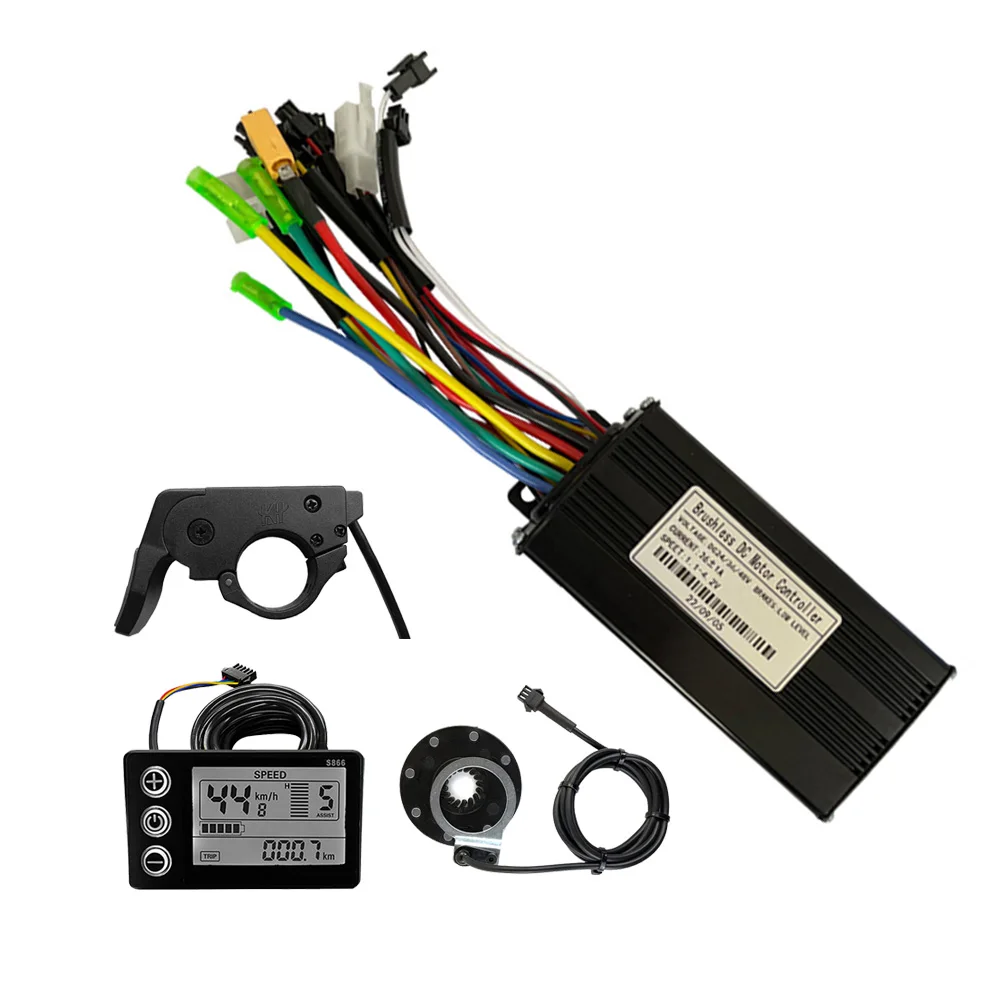 

36/48V 26A Sine Wave Controller S866 Display Throttle 8 PAS Kit For E-Bike MTB E-Scooter Battery Modification Controller Set