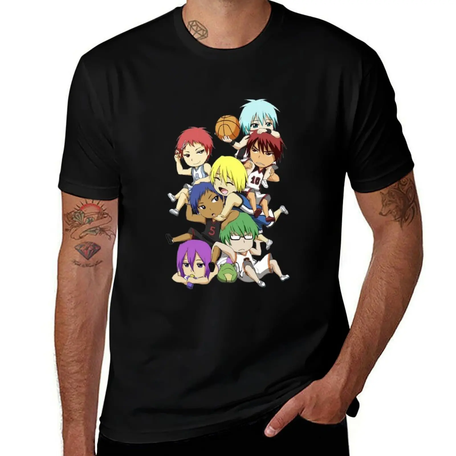 Фото Футболка Kuroko no Basket Chibi, повседневная футболка для летнего отдыха №1