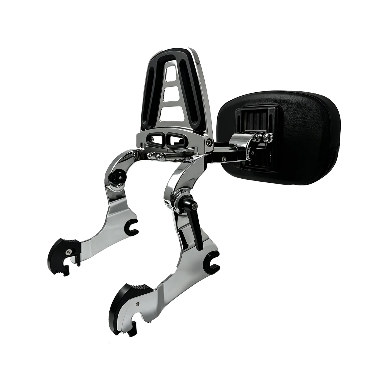 Фото Для Harley Road King Street Glide Ultra FLTRX CVO 09-26: Быстросъемная складная спинка-опора для водителя и пассажира (Sissy Bar) и комплект для крепления №5
