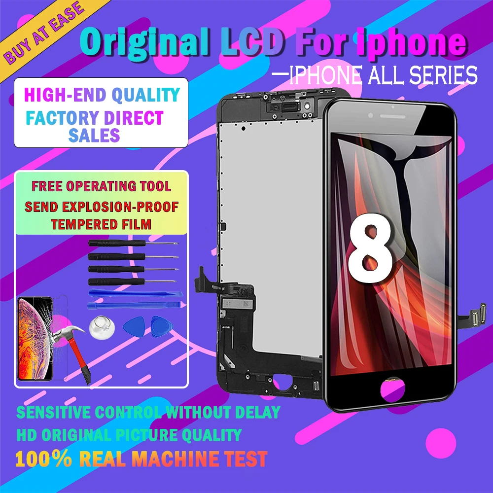 

For Lcd Iphone 8 Original OLED Display Replacement Include Phone Touch Screen Protectors And Cellphone Repair Tools