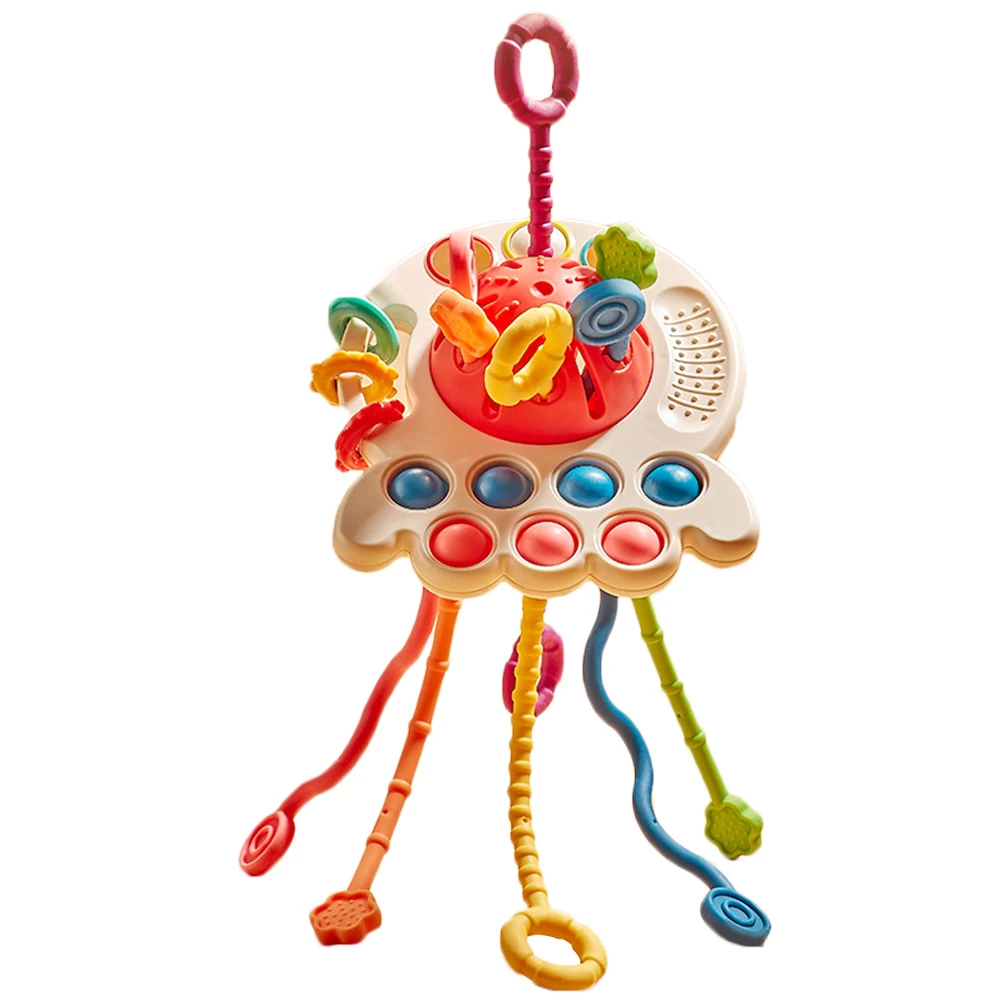 

Interactive Educational Developmental Baby Toys Fun Press Grip Drawstring Toy