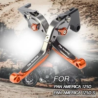 motorcycle parts cnc 6 speed adjustable retractable foldable brake clutch lever for harley pan america 1250 pan america 1250s 2