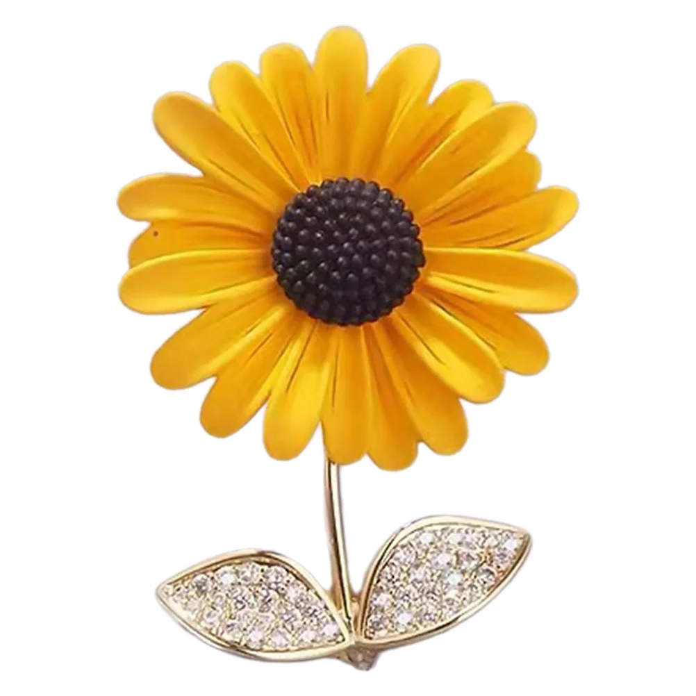 Delicate Brooch Pin Copper Brooch Sunflower Clothes Brooch Hat Brooch Decoration