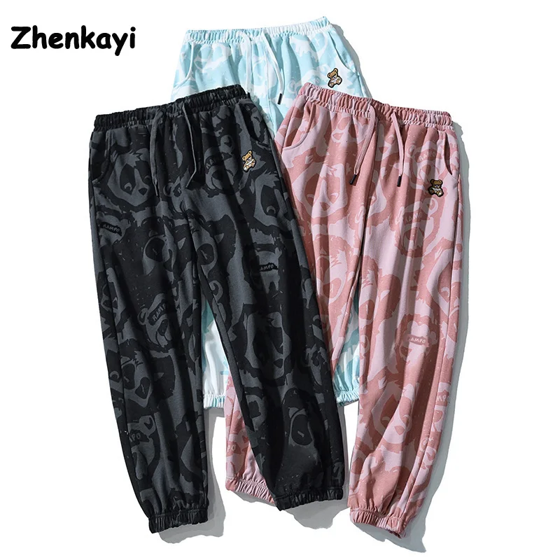 

Nine-point Pants Hip-hop Casual Sports Pants Men and Women Loose Beam Feet Autumn Thin Section Ruffian Handsome Hiphop Pants Men