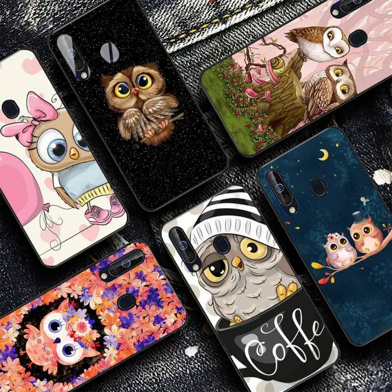 

Cartoon Cute Owl Phone Case for Samsung A51 01 50 71 21S 70 31 40 30 10 20 S E 11 91 A7 A8 2018