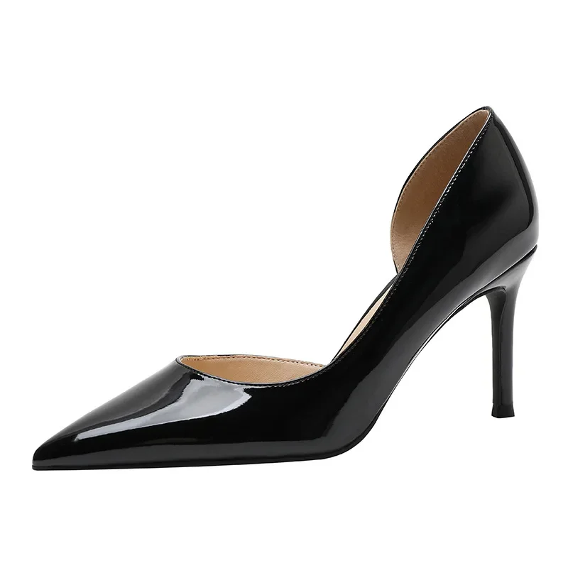 Туфли-лодочки женские из лакированной кожи на высоком каблуке 6 см