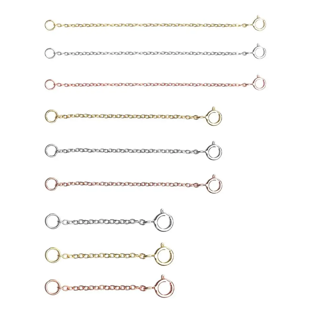 

9x 925 Sterling Silver Chain Extender DIY Jewelry Making Xmas Gifts Bracelet