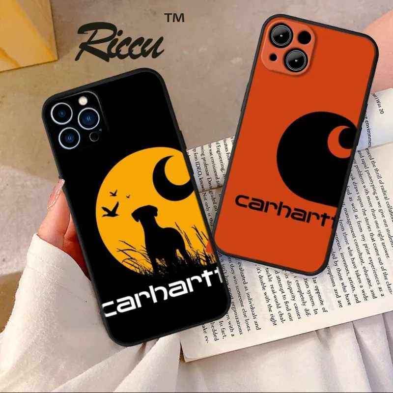 

C-carhartt Phone Case FOR IPhone 14 13 11 12 Pro 8 7 Plus X Pro MAX XR XS MINI Soft Silicone Black Covers