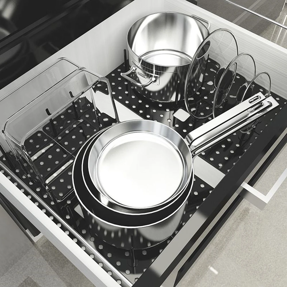 

Retractable Kitchen Dish Plate Rack Anti-slip Drawer-type Separated Bowl Pot Dish Cup Holder Adjustable Kitchen Dish Drying Rack