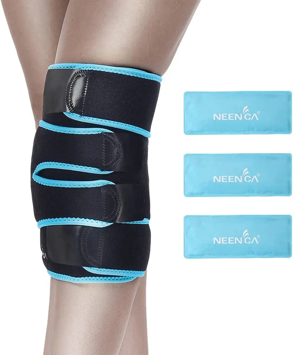 

Knee Brace Ice Pack Wrap Cold Hot Gel Compression Support For Arthritis Pain Tendonitis Athletic Injury Osteoarthritis Meniscus