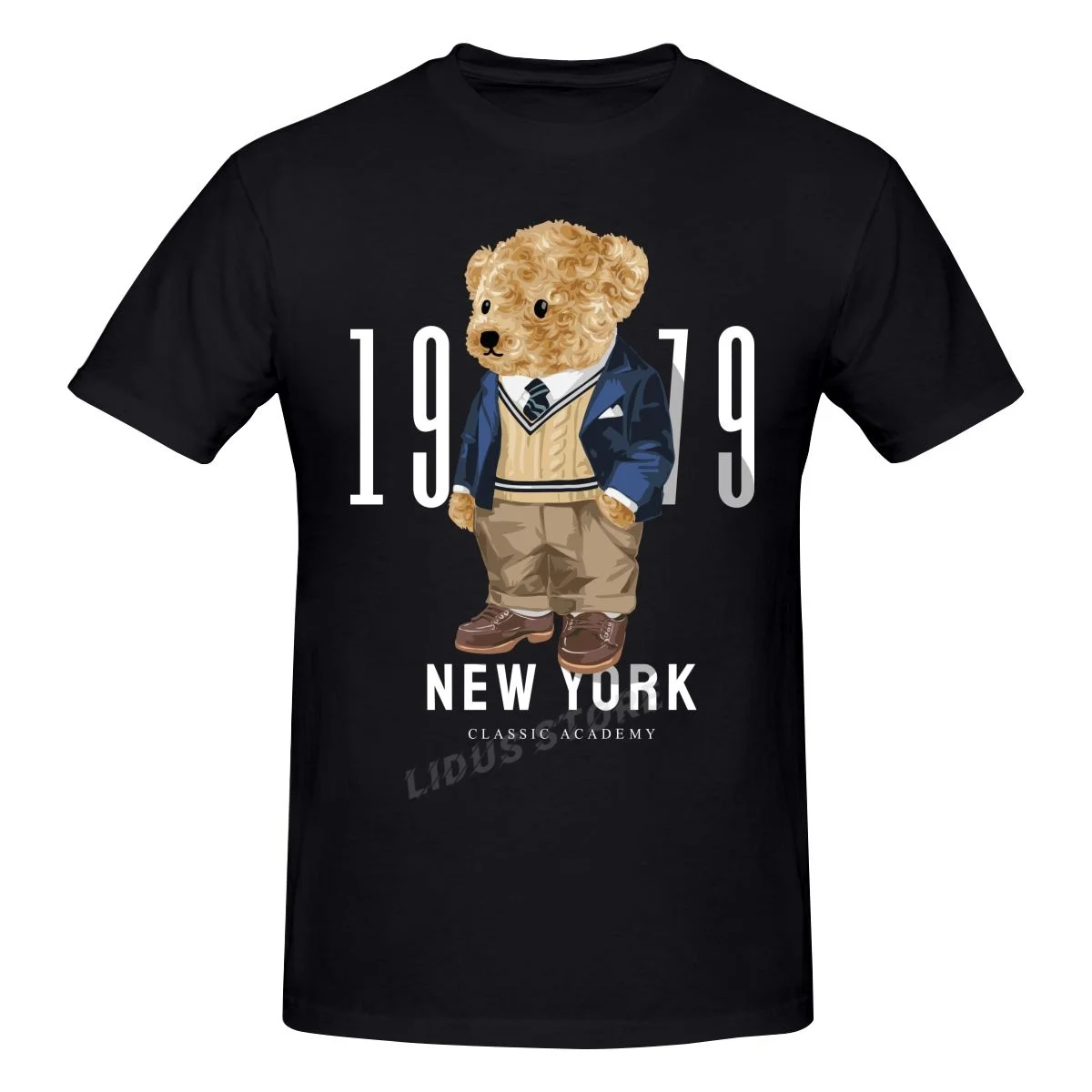 

New York 1979 Cute Teddy Bear T shirt Harajuku Streetwear Short Sleeve T-shirt 100% Cotton Graphics Tshirt Brands Tee Tops
