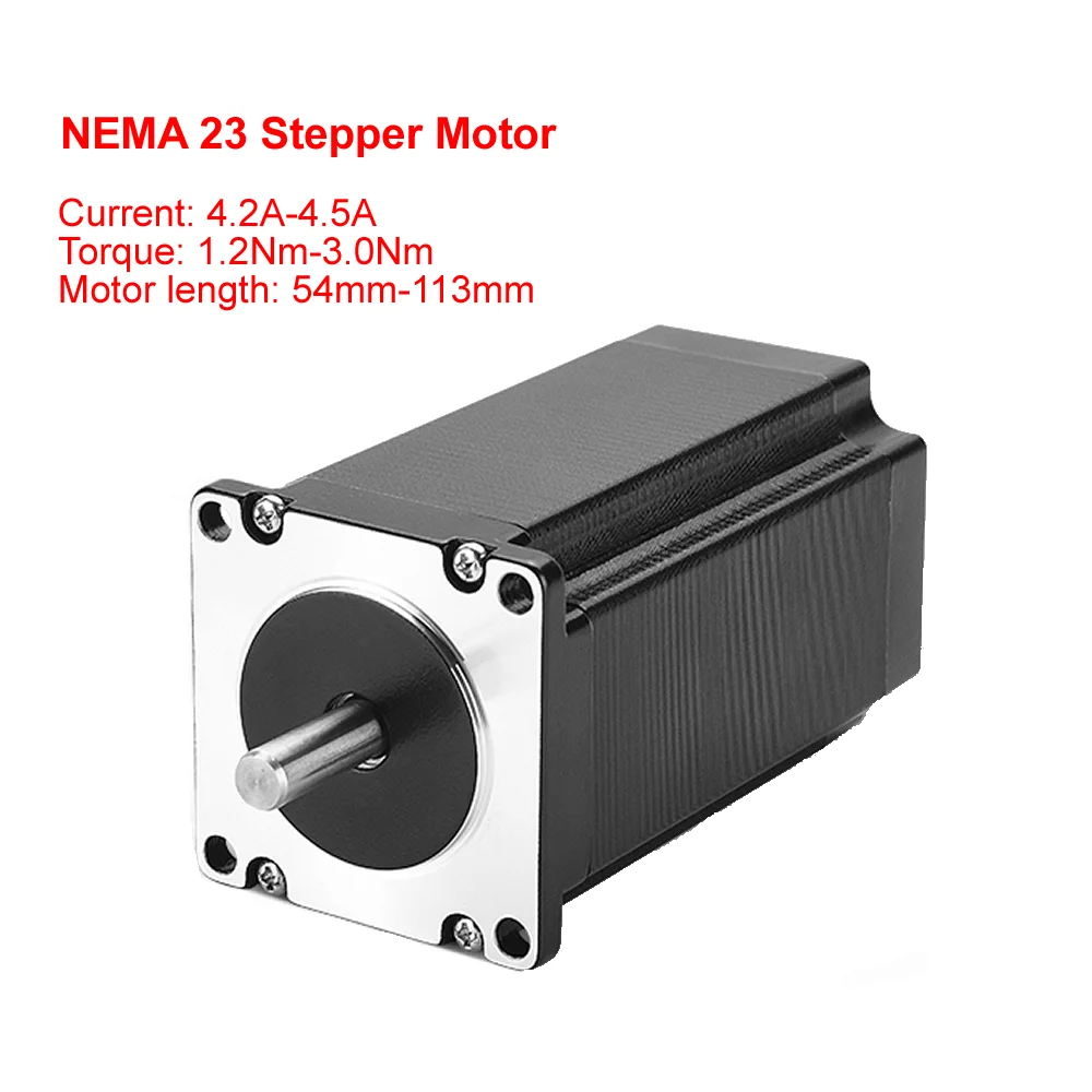 

Шаговый электродвигатель NEMA 23, 57 мм, 2 фазы, 4,5 нм-113 нм,-нм, длина шагового двигателя 54-мм, 4-проводной кабель для лазерного 3d-принтера с чпу