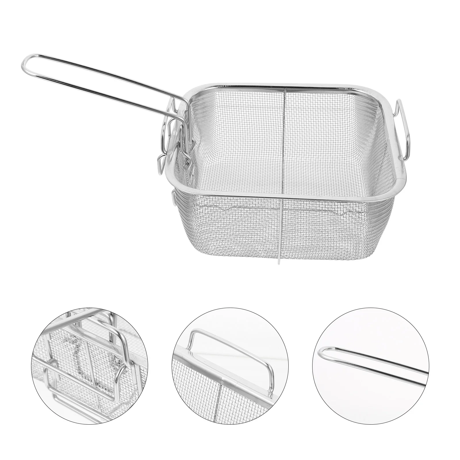 

Chip Baskets French Fries Basket Frying Basket Fry Basket Net Foldable Serving Strainer Presentation for Chips Fries Shrimps